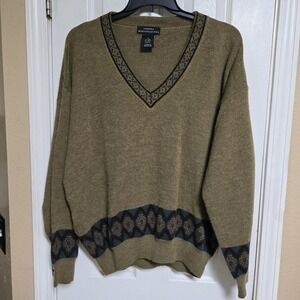 Vintage Generra Men's Collective Sweater L Wool Blend Made Italy V Neck...
